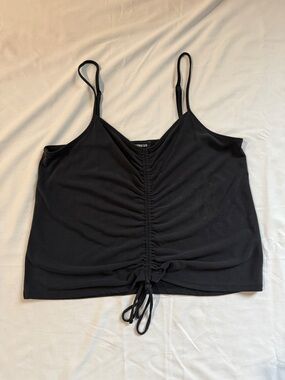 Express Black Tank Top with drawstring front, Woman’s medium